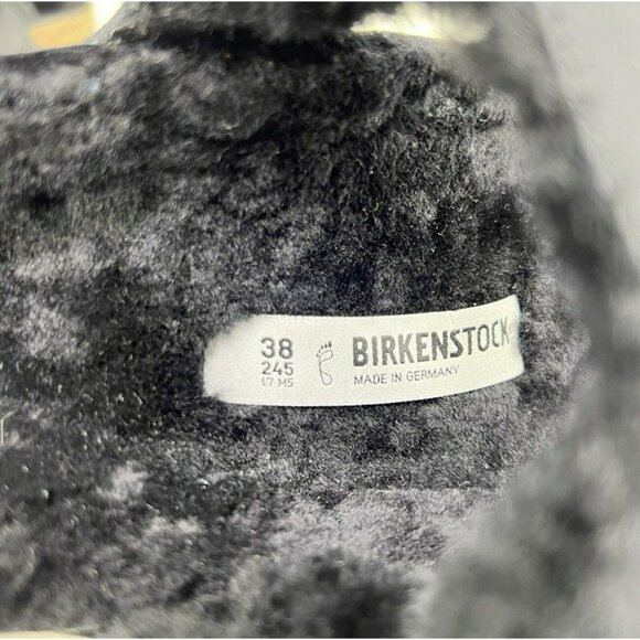 Birkenstock Mayari Shearling Lined Sandals Black Women’s Size 7 / EUR Size 38 - Picture 7 of 7